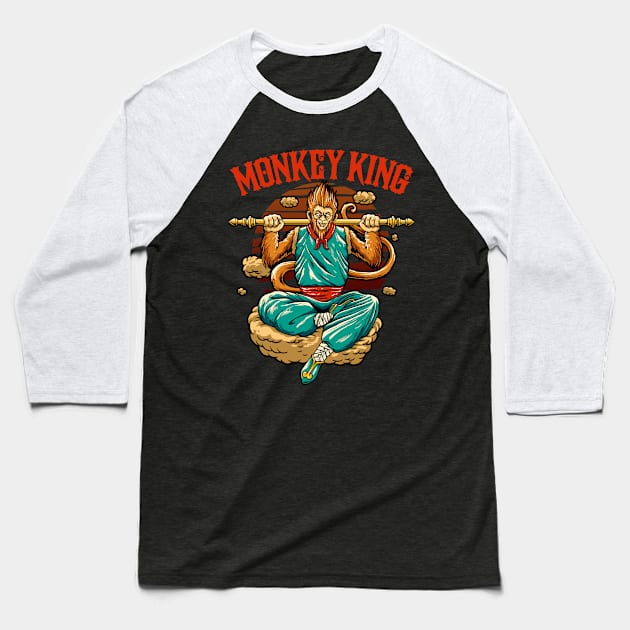 Monkey KIng Baseball T-Shirt by mrgeek